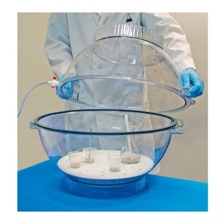 Bel-Art Bel-Art F42029-0000 Techni-Dome Polycarbonate Vacuum Desiccator (1 Gas Port), 2.3 Cu. Ft. F42029-0000